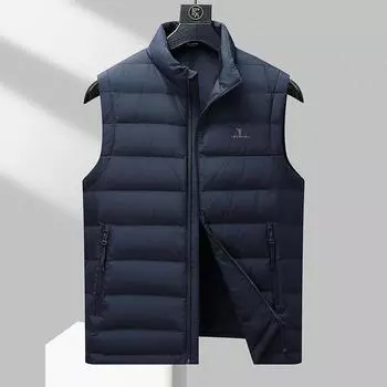 Новый зимний мужской пуховый жилет Plus Fat Plus Size Loose Workwear Down Vest Warm Jacket 9XL серый