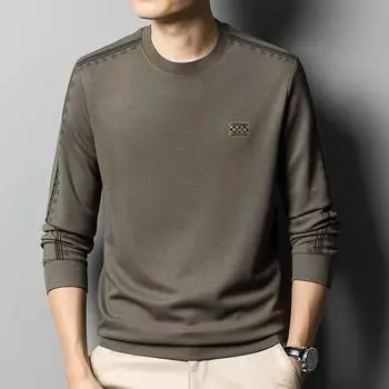 Новый зимний однотонный свитер с длинными рукавами для мужчин, модный темперамент, повседневная толстовка в корейском стиле для мужчин M