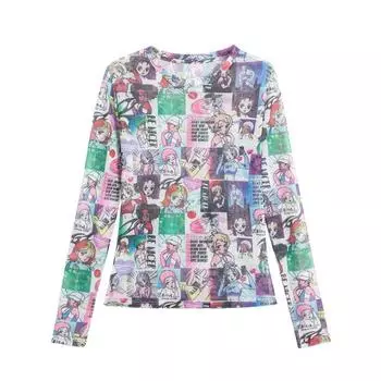 Новый зимний тонкий свитер с длинными рукавами и капюшоном, нижнее белье, футболка, верхняя часть, сетчатая рубашка для женщин M