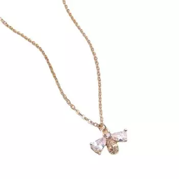 Новый золотой кулон «Трудолюбивая пчелка» Ins универсальное ожерелье для женщин