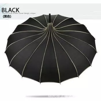 Новый зонт-пагода, подшивка 16 прядей, прямой шест, длинная ручка, зонт, затенение, небольшой, свежий, креативный зонт для фотосъемки красный