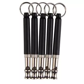 Новый звук свистка для собак Свисток для домашних животных Сверхзвуковое послушание для щенков Ультразвуковые звуки для домашних животных для собак чёрный