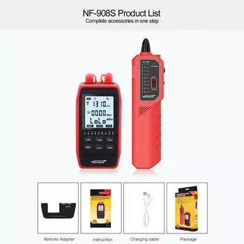 NOYAFA NF-908S Многофункциональный измеритель оптической мощности и устройство поиска сетевых линий Кабельный трекер OPM NF-908L