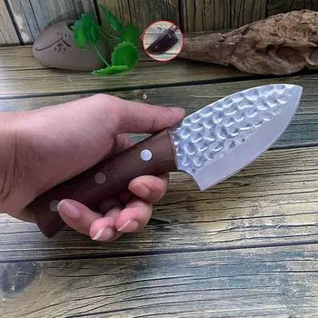 Нож для барбекю, нож для нарезки мяса, нож для отделения костей от фруктов, тесак с деревянной ручкой, кухонные ножи для мяса, поварской нож для разделки рыбы