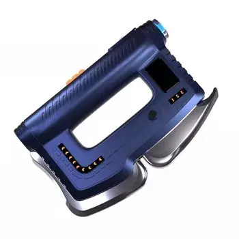 Нож для фасций, нож для мышц, инструмент для скребкового массажа Гуаша, регулировка температуры с тремя скоростями, микротоковой массаж, инструменты IASTM, пять ножей в одном синий