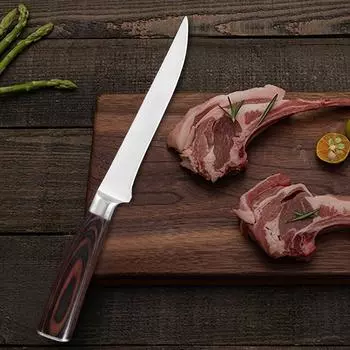 Нож для филе Заточенный кухонный нож Нержавеющая сталь 7cr17mov Нож для обвалки Нескользящая ручка