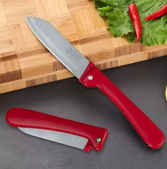 Нож для фруктов из нержавеющей стали, бытовой складной портативный нож для дыни и фруктов, нож для овощей 1pcs