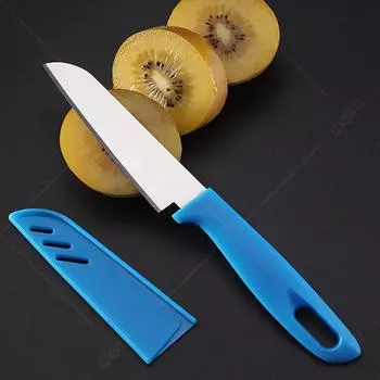 Нож для фруктов из нержавеющей стали, нож для чистки овощей, бытовой кухонный нож для чистки фруктов, небольшой нож для овощей, портативный нож для фруктов зелёный