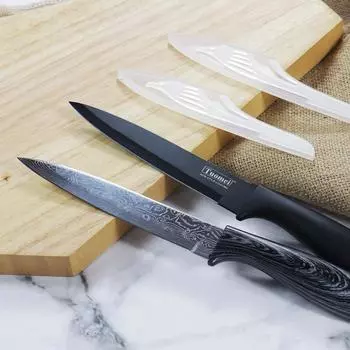 Нож для фруктов из нержавеющей стали Острый кухонный кухонный нож Модный нож шеф-повара с гофрированной поверхностью Бытовой нож с удобной ручкой Style 2