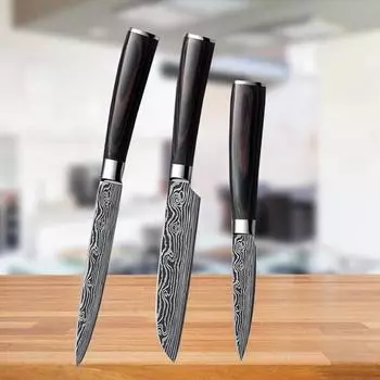 Нож для фруктов из нержавеющей стали, японский универсальный нож, ножи сантоку, острые ножи для чистки, нож для нарезки овощей с чехлом