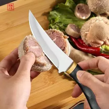 Нож для фруктов Нож для фруктов Кухонный нож из нержавеющей стали Нож для мясника Нож для обвалки Нож для нарезки барбекю Ручка из АБС-пластика Острый нож для фруктов Кухонные аксессуары 1PCS