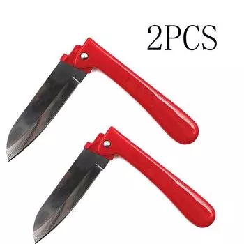 Нож для фруктов, складной карманный нож, кухонный нож из нержавеющей стали, нож для овощей и фруктов с ручкой из черного дерева, кухонные аксессуары 2pcs