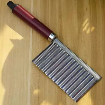 Нож для картофеля Волнистый нож Волнистый измельчитель Нож для нарезки картофеля фри Нож для нарезки овощного салата Волнистый нож из нержавеющей стали Волнистый нож для овощей серебряный