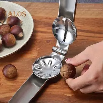 Нож для каштанов из нержавеющей стали Безопасная конструкция Открывалка для каштанов Практичные инструменты для очистки Зажим для каштанов серебряный