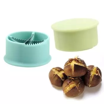 Нож для каштанов с открытым крестом, плоскогубцы для грецких орехов, открывалка для орехов, пластиковый быстрый резак для каштанов, кухонные принадлежности, орехокол, шелушитель синий