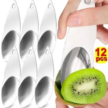 Нож для киви из нержавеющей стали, овощечистка, авокадо, нож для чистки, ложка для киви, совок для резки фруктов, кухонные принадлежности