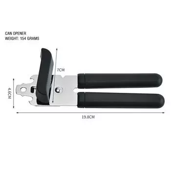 Нож для консервных банок, эргономичный, профессиональный, из нержавеющей стали, кухонный инструмент, ручной консервный нож, многофункциональный кухонный гаджет красный