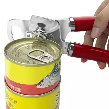 Нож для консервных банок из железа, консервный нож из нержавеющей стали, железный консервный нож, многофункциональный инструмент для консервных банок красный