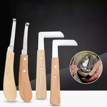 Нож для копыт, плоскогубцы для крупного рогатого скота и лошадей, нож для копыт для крупного рогатого скота, левые и правые инструменты для копыт для коров, нож для копыт для коров One Size коричневый