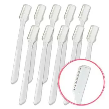 Нож для коррекции бровей Burend Safety, белый, 10 шт., корейское лезвие