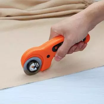 Нож для ковров, плоский кожаный ремешок, лезвие 45 мм, колесный нож, фрезерная плита SD-100, ручная плита для ткани для одежды, инструменты для ткани для одежды оранжевый