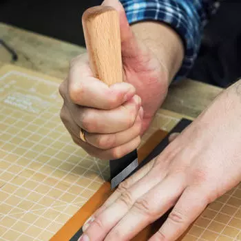 Нож для кожи DIY Рабочий инструмент Острый Углеродистая сталь Кожаное ремесло