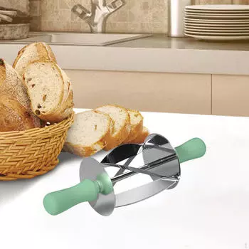 Нож для круассанов Инструмент для выпечки хлеба Ресторанный бытовой нож для выпечки зелёный