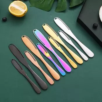 Нож для масла из нержавеющей стали 430, нож для сыра, масла с отверстиями, скребок для хлеба, джема, выпечки, крема