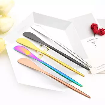 Нож для масла из нержавеющей стали, отверстие для пиццы, сыр, десерт, нож для джема, столовые приборы, ножи для крема, нож для завтрака, тостов, хлеба, кухонные инструменты серебряный