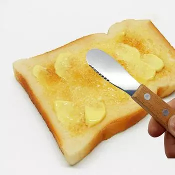 Нож для масла с деревянной ручкой, кухонный нож для масла, нож для нарезки сэндвичей, крема, джема, сыра, детские столовые приборы, посуда, кухонные принадлежности