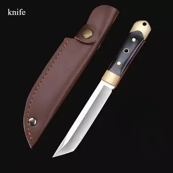 Нож для мяса из нержавеющей стали, кухонный нож для обвалки мяса, нож для нарезки рыбы, нож для стейков с чехлом 1pcs with cover