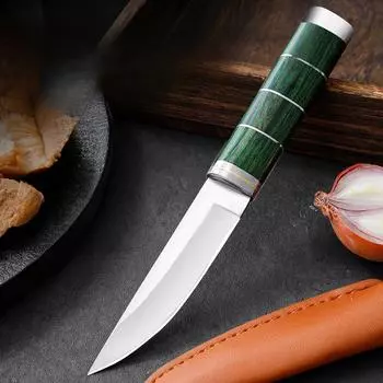 Нож для мяса с ручкой, нож для мяса, походный нож, ручной нож для нарезки стейков, небольшой нож для баранины, нож для нарезки порций мяса, EDC, фиксированный нож-брелок