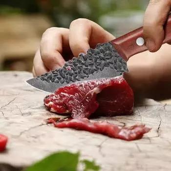 Нож для мясника, ручной ковки, поварской нож, разделочный нож, кухонный нож для обвалки мяса, для домашней готовки, барбекю, поварской нож из нержавеющей стали