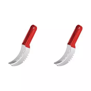 Нож для нарезки арбуза из нержавеющей стали с нескользящей ручкой, разделитель фруктов (красный)
