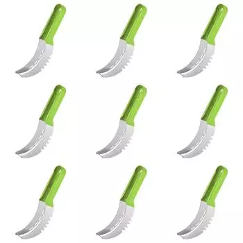 Нож для нарезки арбуза из нержавеющей стали с нескользящей ручкой, разделитель фруктов (зеленый)