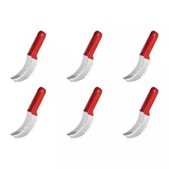 Нож для нарезки арбуза из нержавеющей стали с нескользящей ручкой, разделитель фруктов (красный)