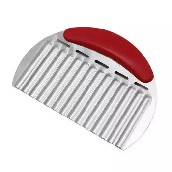 Нож для нарезки картофеля фри из нержавеющей стали, ломтерезка для картофеля фри, кухонные принадлежности, волнообразный нож, измельчитель с зубчатым лезвием, ломтерезка для моркови