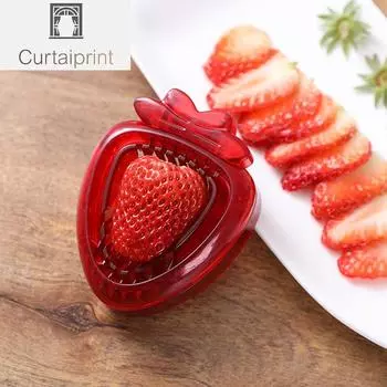 Нож для нарезки клубники, сердцевина для клубники, очиститель для клубники, средство для удаления стеблей фруктовых листьев, инструменты для салата, торта, яиц, кухонные аксессуары красный