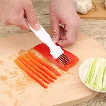 Нож для нарезки лука из нержавеющей стали, нож для резки зеленого лука, многофункциональный измельчитель овощей и фруктов, измельчитель, кухонный гаджет белый
