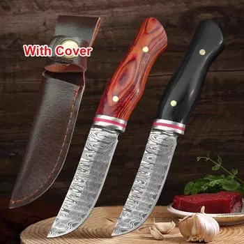 Нож для нарезки мяса, рыбы, фруктов, овощей, кухонный нож с деревянной ручкой, нож-тесак из нержавеющей стали