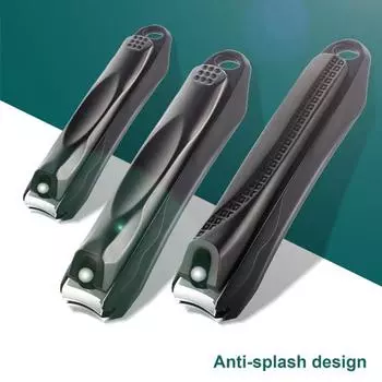 Нож для ногтей с большим отверстием, острые режущие кромки, защита от брызг, портативный, жесткий, из нержавеющей стали A шампанского