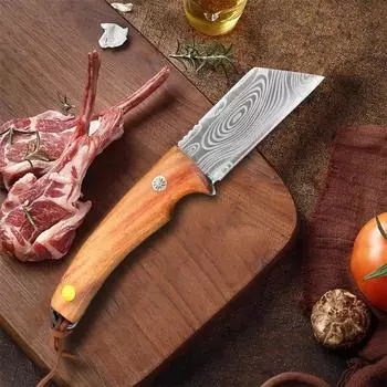 Нож для обвалки 5CR15 кухонные ножи из нержавеющей стали с деревянной ручкой тесак для мяса рыбы фруктов овощей нарезка кухонные принадлежности