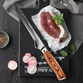 Нож для обвалки 6 дюймов Нож для мясника из дамасской стали Кухонный нож Кухонные ножи
