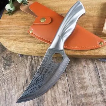 Нож для обвалки Бытовой кухонный нож Нож для нарезки ломтиками Нож для мяса Острый нож для мясника A With Cover