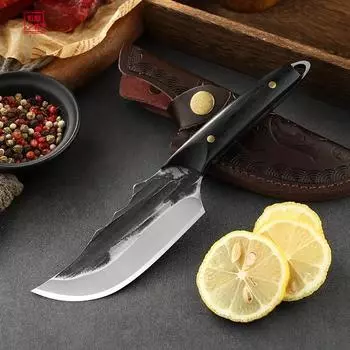 Нож для обвалки из нержавеющей стали, кованый кухонный нож для мяса, резак для барбекю, рыболовные ножи