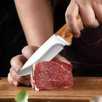 Нож для обвалки из нержавеющей стали, кованый нож ручной работы, кухонный нож для разделки мяса, нож для нарезки фруктов, универсальные ножи с деревянной ручкой