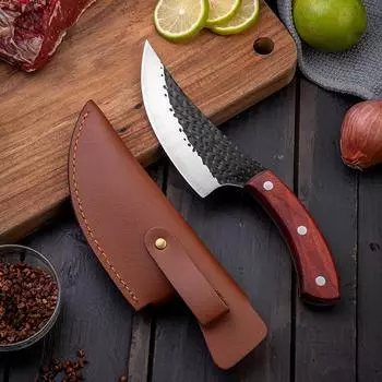 Нож для обвалки из нержавеющей стали, кухонные ножи, нож для мясника для барбекю, нож для мяса, резак для приготовления пищи, инструмент without cover