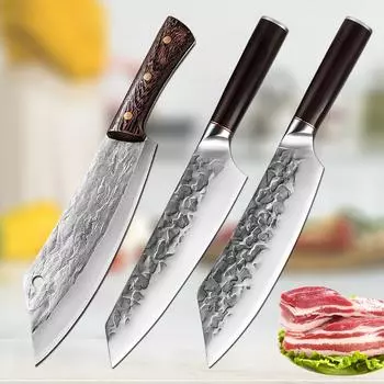 Нож для обвалки из нержавеющей стали, кухонный нож, нож шеф-повара, кухонный нож, овощерезка, нож мясника, резак