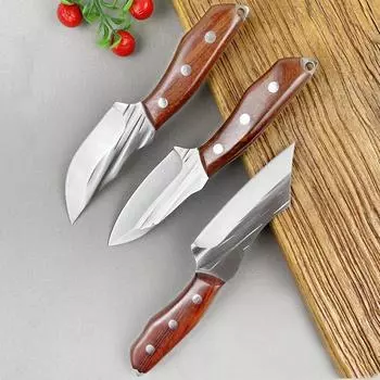 Нож для обвалки из нержавеющей стали, мясник, рыба, фрукты, овощи, резак, кухонные ножи с чехлом Size 1