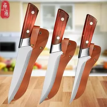 Нож для обвалки из нержавеющей стали, нож для мяса, нож шеф-повара с чехлом для убоя овец, рыбы, свиней, фруктов, овощей, острые ножи style3